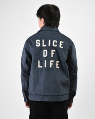 Warning Clothing - Risen Corduroy Work Jacket Dark Brown & Steel Blue