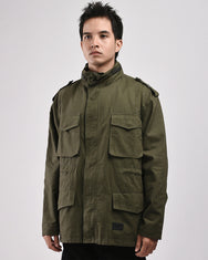 Warning Clothing - Northampton Parka Jacket Black & Army
