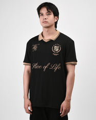 Warning Clothing - Mezzala Football Jersey Poloshirt | Black, Cream