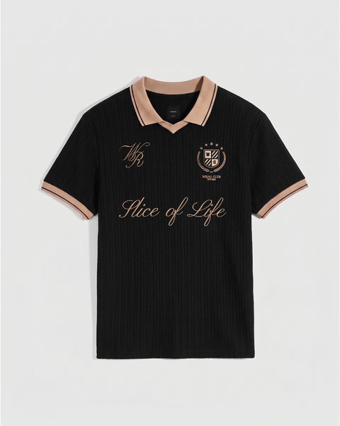 Warning Clothing - Mezzala Football Jersey Poloshirt | Black, Cream