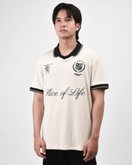 Warning Clothing - Mezzala Football Jersey Poloshirt | Black, Cream