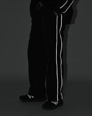 Warning Clothing - Graphite 1 Tracksuit Crinkle Jaket & Celana Sportwear Strip Black