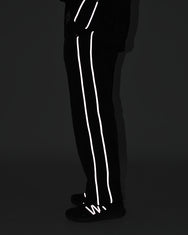 Warning Clothing - Graphite 1 Tracksuit Crinkle Jaket & Celana Sportwear Strip Black