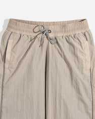 Warning Clothing - Graphite 2 Track Crinkle Jaket & Celana Sportwear Strip Beige