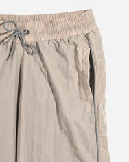 Warning Clothing - Graphite 2 Track Crinkle Jaket & Celana Sportwear Strip Beige