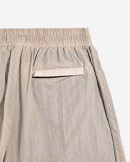 Warning Clothing - Graphite 2 Track Crinkle Jaket & Celana Sportwear Strip Beige