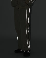 Warning Clothing - Graphite 2 Track Crinkle Jaket & Celana Sportwear Strip Beige