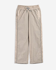 Warning Clothing - Graphite 2 Track Crinkle Jaket & Celana Sportwear Strip Beige