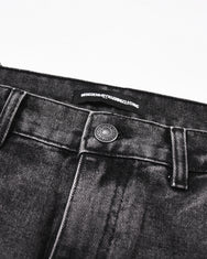 Warning Clothing - Denimes Prewashed Non Stretch Cargo Loose Fit Straight Jeans | Hitam, Biru Muda