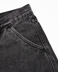 Warning Clothing - Denimes Prewashed Non Stretch Cargo Loose Fit Straight Jeans | Hitam, Biru Muda