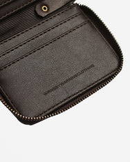 Warning Clothing - Vault Zip Black, Dark Brown | Zipper Keychain Wallet